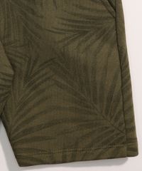 Bermuda-de-Moletom-Infantil-Estampada-de-Folhagens-Verde-Militar-9980587-Verde_Militar_4