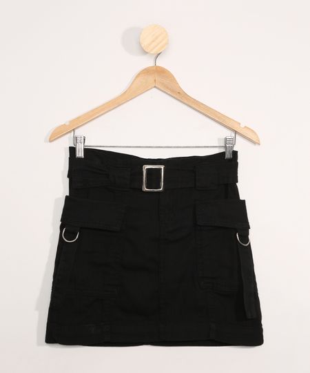 Saia-de-Sarja-Juvenil-Cargo-com-Cinto-Preta-9980944-Preto_1