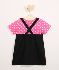 Conjunto-Infantil-Camiseta-Manga-Curta-Estampada-de-Poa---Salopete-Minnie-e-Mickey-Preto-9967580-Preto_4