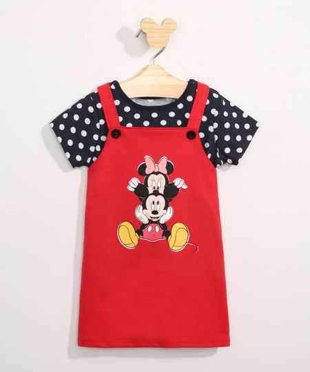 Conjunto-Infantil-Camiseta-Manga-Curta-Estampada-de-Poa---Salopete-Minnie-e-Mickey-Vermelho-9967580-Vermelho_1