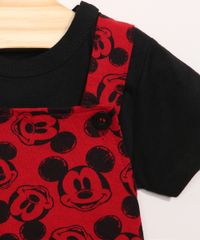 Conjunto-Infantil-de-Blusa-Manga-Curta---Jardineira-Estampada-de-Mickey-Vermelho-9967610-Vermelho_4