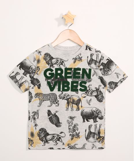 Camiseta-Infantil-Manga-Curta-Estampado-de-Animais-Cinza-Mescla-Claro-9978659-Cinza_Mescla_Claro_1