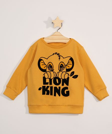Blusa-de-Moletom-Infantil-Simba-Mostarda-9976937-Mostarda_1