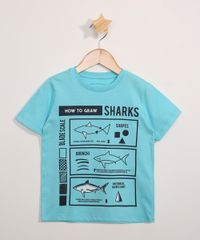 Camiseta-Infantil-Manga-Curta--Sharks--Azul-9978368-Azul_1