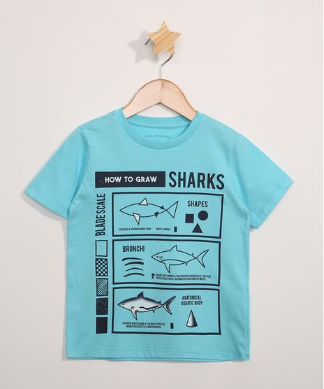 Camiseta-Infantil-Manga-Curta--Sharks--Azul-9978368-Azul_1