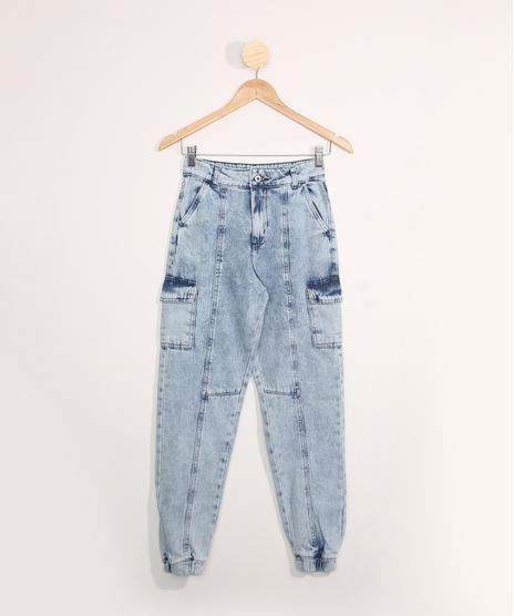 Calca-Jeans-Juvenil-Jogger-com-Recortes-Azul-Claro-9979290-Azul_Claro_1