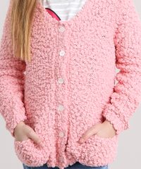 Cardigan-Infantil-em-Trico-Texturizado-Decote-Redondo-Rosa-8862485-Rosa_4
