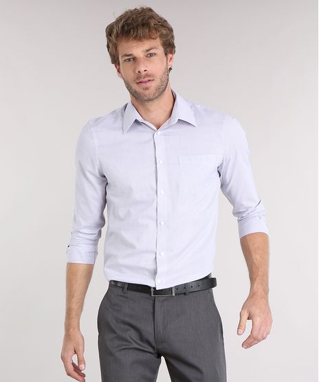 Camisa-Masculina-Comfort-Estampada-Manga-Longa-com-Bolso-Cinza-8856404-Cinza_1