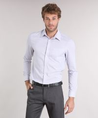 Camisa-Masculina-Comfort-Estampada-Manga-Longa-com-Bolso-Cinza-8856404-Cinza_5