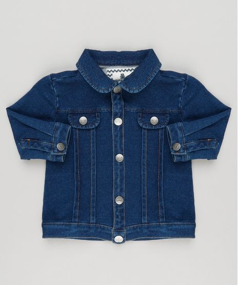 Jaqueta-Jeans-Infantil-em-Moletom-de-Algodao---Sustentavel-Azul-Escuro-8959120-Azul_Escuro_1