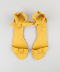 Rasteira-Feminina-em-Suede-com-Lacos-Mostarda-9166148-Mostarda_4