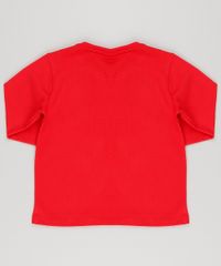 Camiseta-Infantil-Mickey-com-Estampa-Diferenciada-Manga-Longa-Decote-Redondo-em-Algodao---Sustentavel-Vermelha-9190186-Vermelho_2