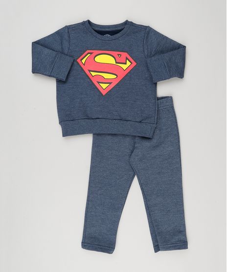 Conjunto-Infantil-Super-Homem-de-Blusao---Calca-em-Moletom-Azul-Escuro-9182761-Azul_Escuro_1
