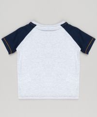 Camiseta-Infantil-com-Estampa-Interativa-Raposa-Raglan-Manga-Curta-Gola-Careca-Cinza-Mescla-Claro-9140705-Cinza_Mescla_Claro_2