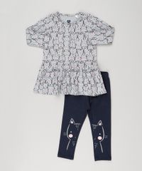 Conjunto-Infantil-de-Vestido-Estampado-com-Gatinhos-Cinza-Manga-Longa---Calca-Legging-com-Estampa-em-Algodao---Sustentavel-Azul-Marinho-9155703-Azul_Marinho_1