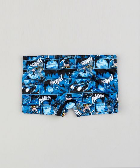 Sunga-Infantil-Boxer-Estampada-com-Quadrinhos-Batman-Azul-9122182-Azul_1