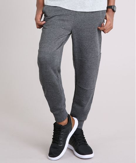 Calca-Infantil-Jogger-em-Moletom-com-Bolsos-e-Ziper-Cinza-Mescla-Escuro-8860465-Cinza_Mescla_Escuro_1