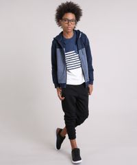 Calca-Infantil-Jogger-em-Moletom-com-Bolsos-e-Ziper-em-Algodao---Sustentavel-Preta-8860465-Preto_3