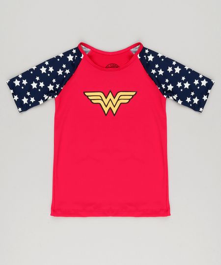Blusa-Infantil-Raglan-Mulher-Maravilha-com-Estampa-de-Estrelas-Manga-Curta-com-Protecao-UV50--Rosa-Escuro-9120405-Rosa_Escuro_1 Blusa-Infantil-Raglan-Mulher-Maravilha-com-Estampa-de-Estrelas-Manga-Curta-com-Protecao-UV50--Rosa-Escuro-9120405-Rosa_Escuro_1