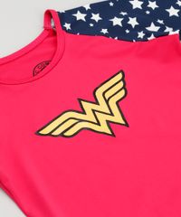 Blusa-Infantil-Raglan-Mulher-Maravilha-com-Estampa-de-Estrelas-Manga-Curta-com-Protecao-UV50--Rosa-Escuro-9120405-Rosa_Escuro_3
