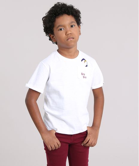 Camiseta-Infantil-Papa-Leguas-com-Bolso-Manga-Curta-Decote-Careca-Off-White-9147840-Off_White_1