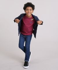 Camiseta-Infantil-Coyote-com-Bolso-Manga-Curta-Decote-Careca-Vinho-9147839-Vinho_3