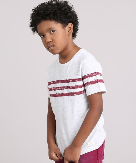 Camiseta-Infantil-com-Listras-e-Bolso-Manga-Curta-Decote-Careca-Cinza-Mescla-Claro-9139815-Cinza_Mescla_Claro_1