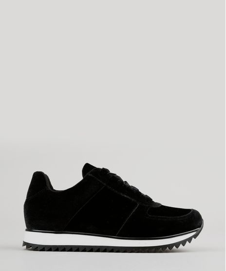 Tenis-Feminino-Running-Vizzano-em-Veludo-Esportivo-Preto-9197807-Preto_1