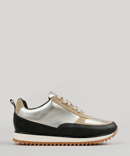 tenis vizzano dourado metalizado
