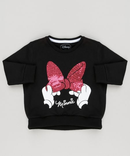 Blusao-Infantil-Minnie-com-Paete-em-Moletom-Preto-9199194-Preto_1