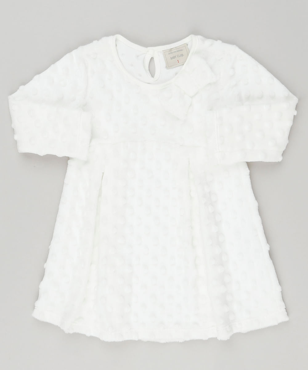 vestido de manga longa para bebe