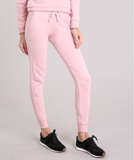 Calca-Feminina-Jogger-Esportiva-Ace-em-Moletom-com-Bolsos-Rose-9166818-Rose_1