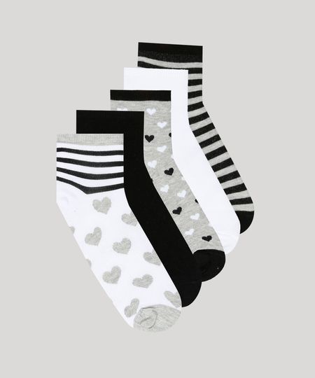 Kit-de-5-Meias-Femininas-Cano-Medio-Estampadas--Multicor-9149380-Multicor_1