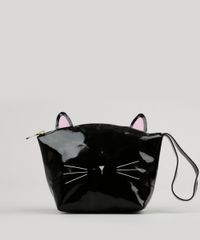 Necessaire-Feminina-Gato-com-Orelhinhas-Preta-9147910-Preto_1