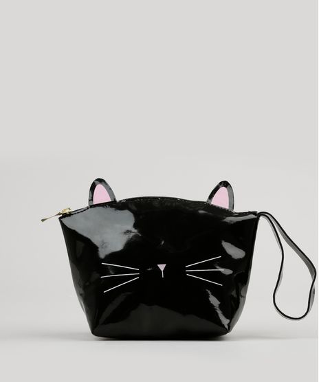 Necessaire-Feminina-Gato-com-Orelhinhas-Preta-9147910-Preto_1
