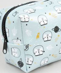 Necessaire-Feminina-Estampada-Gatinho-Espacial-Metalizada-Azul-Claro-9131707-Azul_Claro_3