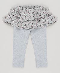 Calca-Legging-Infantil-com-Saia-com-Estampa-de-Gatinhos-em-Algodao---Sustentavel-Cinza-Mescla-9148927-Cinza_Mescla_1