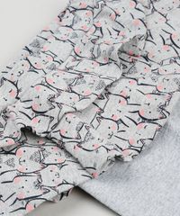 Calca-Legging-Infantil-com-Saia-com-Estampa-de-Gatinhos-em-Algodao---Sustentavel-Cinza-Mescla-9148927-Cinza_Mescla_4