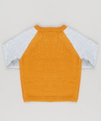 Sueter-Infantil-em-Trico-com-Moletom-em-Algodao---Sustentavel-Amarelo-8947767-Amarelo_2