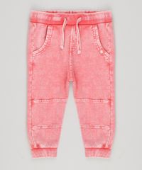Calca-Infantil-Jogger-em-Moletom-com-Bolsos-Coral-8906137-Coral_1