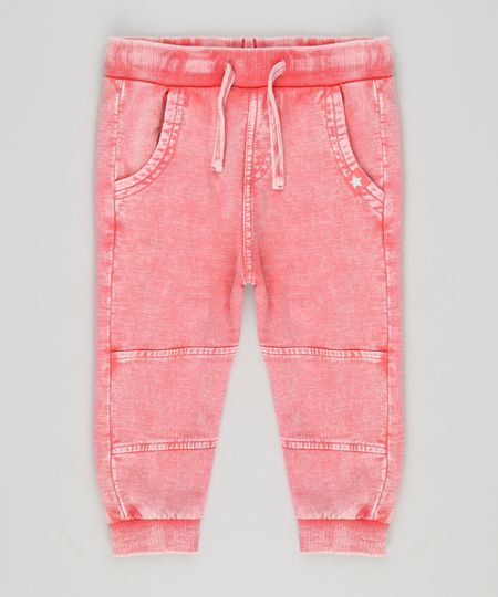 Calca-Infantil-Jogger-em-Moletom-com-Bolsos-Coral-8906137-Coral_1