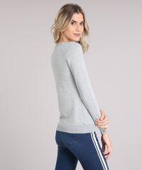 Sueter-Feminino-Basico-em-Trico-Manga-Longa-Decote-Redondo-Cinza-Mescla-Claro-8840474-Cinza_Mescla_Claro_2