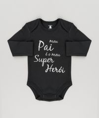 Body-Infantil--Meu-Pai-E-Meu-Super-Heroi--Manga-Longa-Gola-Redonda-em-Algodao---Sustentavel-Preto-8921625-Preto_1