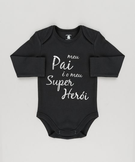 Body-Infantil--Meu-Pai-E-Meu-Super-Heroi--Manga-Longa-Gola-Redonda-em-Algodao---Sustentavel-Preto-8921625-Preto_1