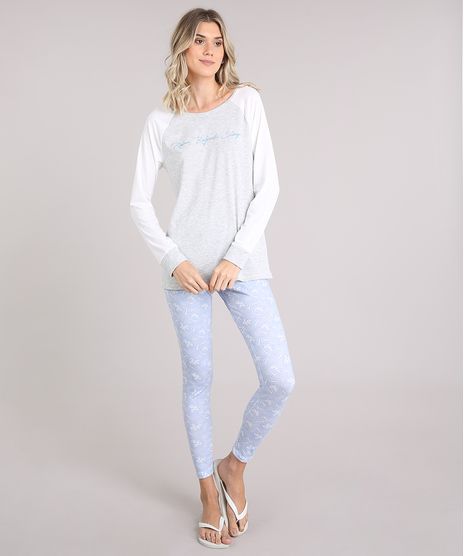 Pijama-Feminino--Relax-Refresh-Sleep--Manga-Longa-Raglan-Decote-Redondo-Cinza-Mescla-Claro-9084427-Cinza_Mescla_Claro_1