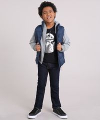 Blusao-Infantil-em-Moletom-com-Capuz-Cinza-Mescla---Colete-Puffer-Azul-Marinho-8448930-Azul_Marinho_3