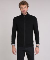 Jaqueta-Masculina-em-Trico-Gola-Alta-Manga-Longa-Preta-8848976-Preto_1