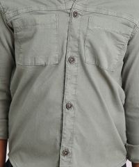 Camisa-Infantil-em-Sarja-com-Estampa-de-Tigre-Bolso-Manga-Longa--Verde-Militar-9046936-Verde_Militar_4