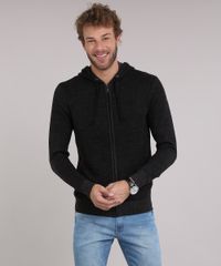 Blusao-Masculino-em-Trico-com-Capuz-e-Bolsos-Chumbo-8850639-Chumbo_1