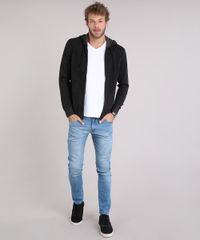 Blusao-Masculino-em-Trico-com-Capuz-e-Bolsos-Chumbo-8850639-Chumbo_3
